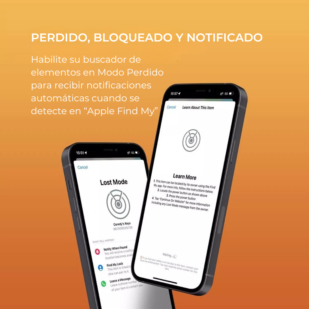 Rastreador Bluetooth Coredy, funciona con Apple Find My (solo iOS)
