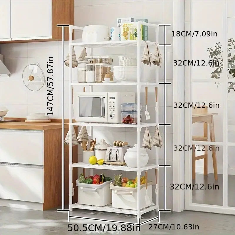 Repisa Organizador Multifuncional 5 Niveles 147x50.5cm