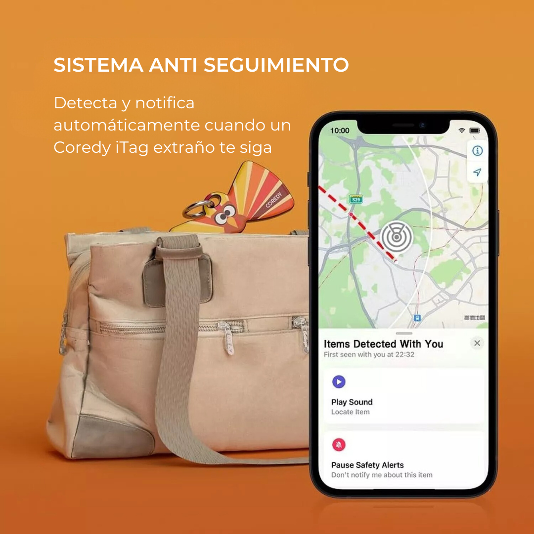 Rastreador Bluetooth Coredy, funciona con Apple Find My (solo iOS)