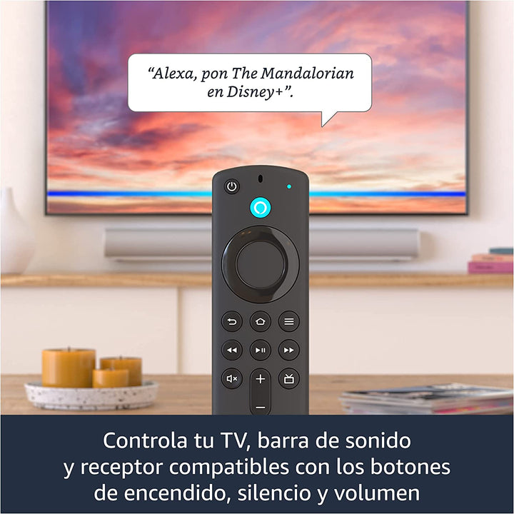 Amazon Fire TV Stick 4K con control remoto y el asistente Alexa