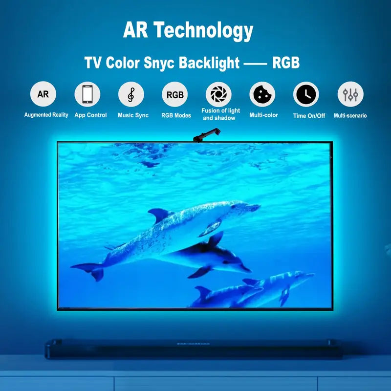 Cinta LED RGB 5m de Immersion para Tv 55-65 con Camara,Wifi,Bluetooth