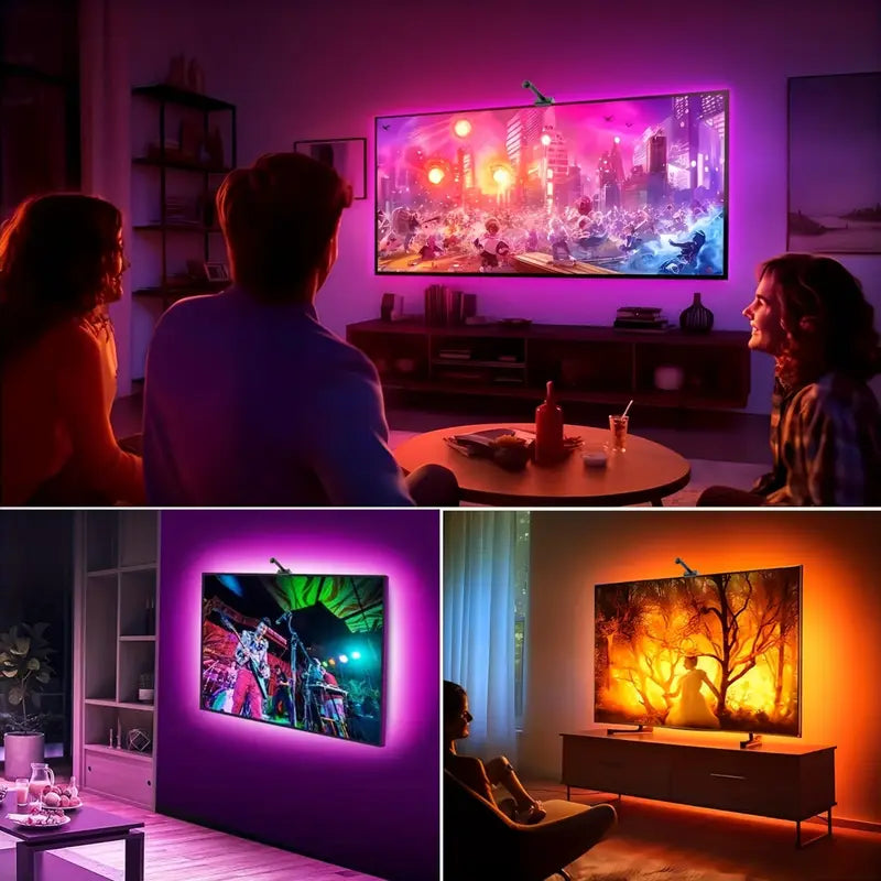 Cinta RGB Inmersion LED TV Backlight con Cámara con Alexa y Google