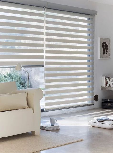 Cortina enrollable elegance maple blanco y plomo