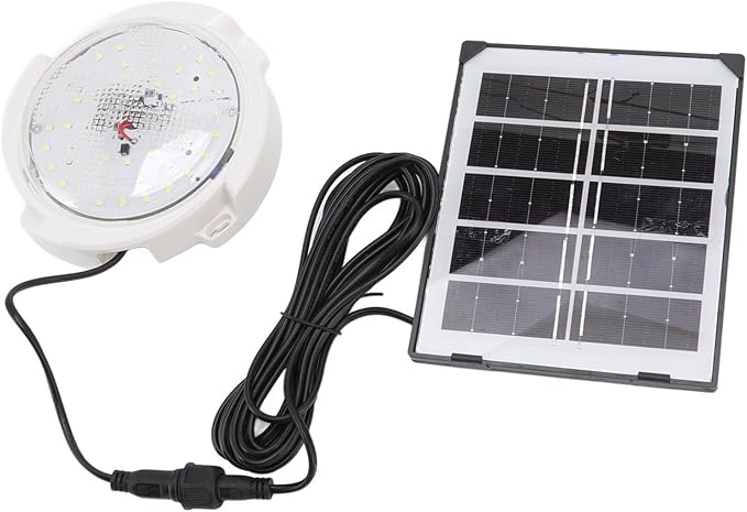 Lampara circular led con panel solar 50W + CONTROL