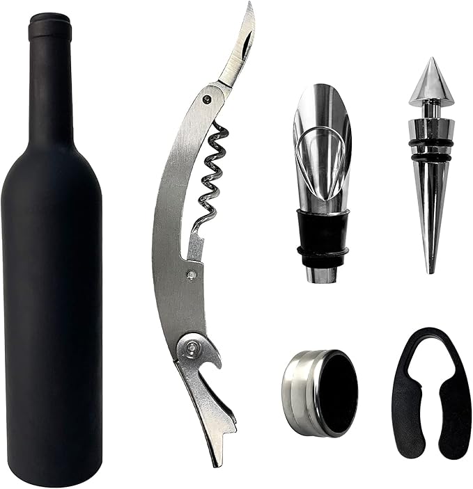 Sacacorchos, set De Accesorios Para Vino En Forma De Botella