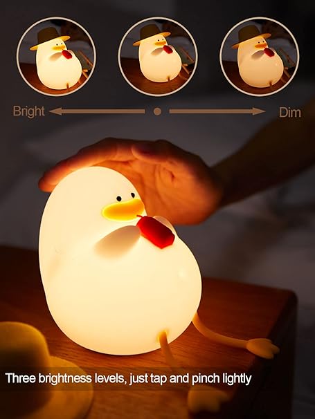 Lámpara patito de silicona con 8 modos de luz rgb