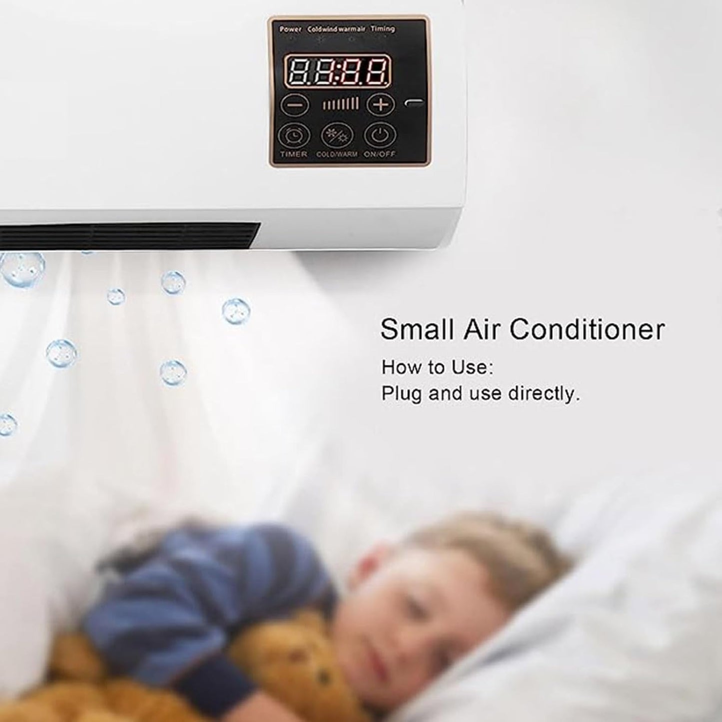 Mini Aire acondicionado porátil 2 en 1 con control remoto
