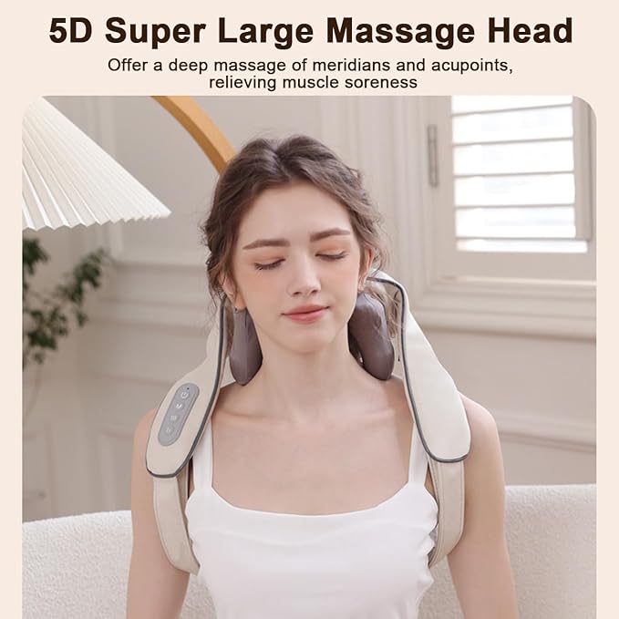 Masajeador 3d Eléctrico Cuello Hombros Cintura Piernas Calor.