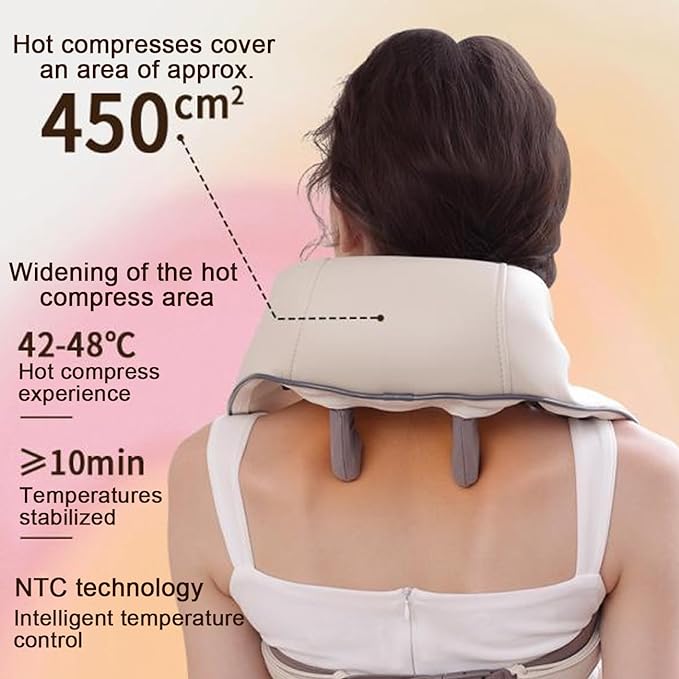 Masajeador 3d Eléctrico Cuello Hombros Cintura Piernas Calor.