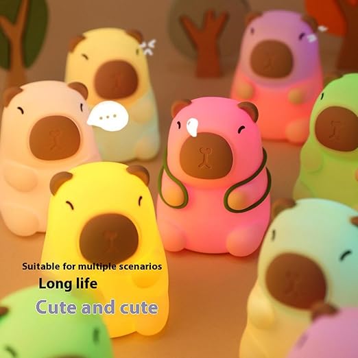 Lampara Recargable Multicolor Silicona Estilo Capybara