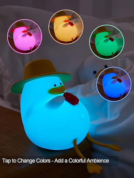 Lámpara patito de silicona con 8 modos de luz rgb