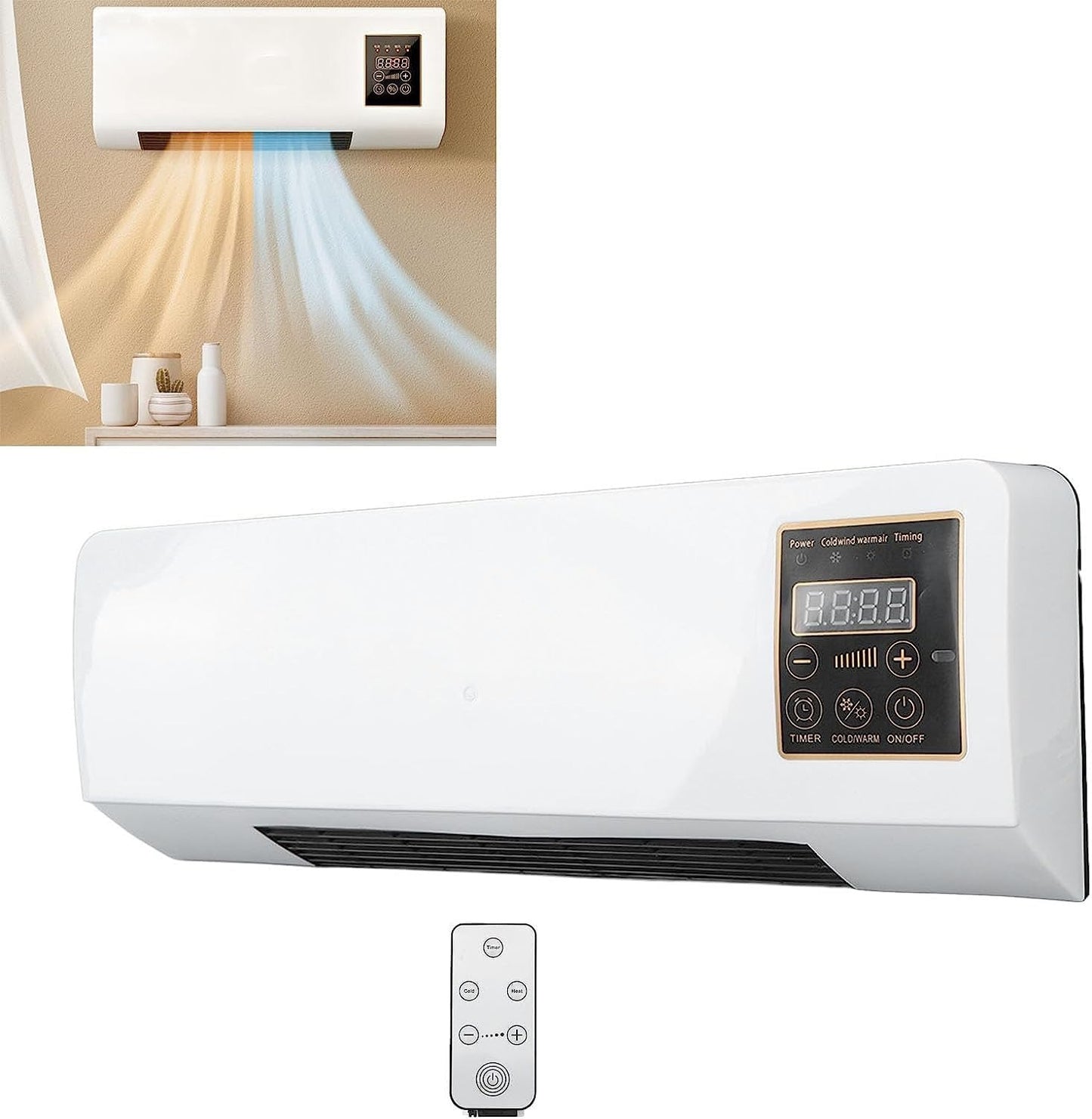 Mini Aire acondicionado porátil 2 en 1 con control remoto