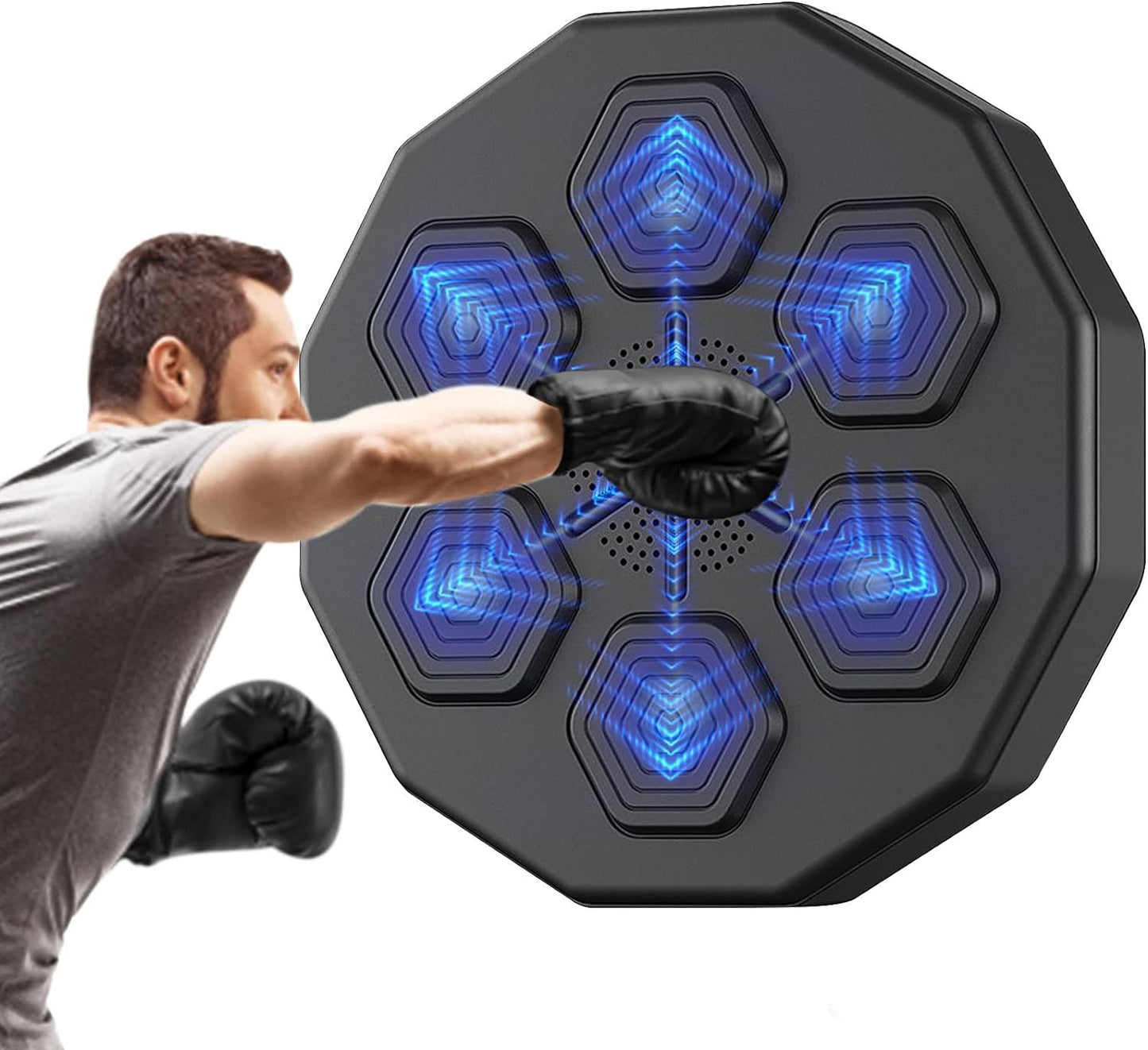 Maquina de boxeo inteligente luces parlante incluye guantes