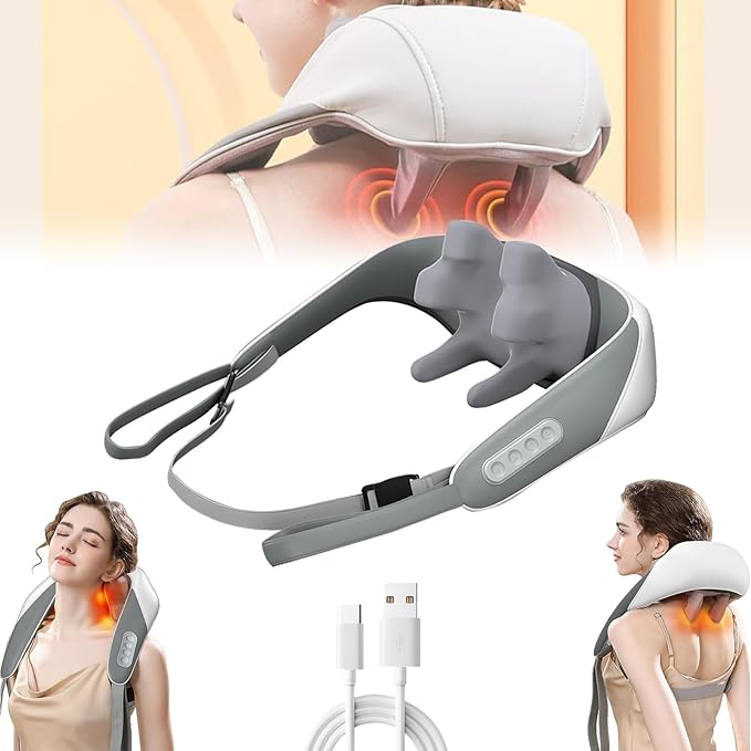 Masajeador 3d Eléctrico Cuello Hombros Cintura Piernas Calor.