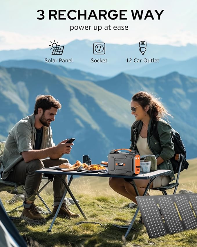 Estación de energía portátil de 60000mAh con panel solar 40W