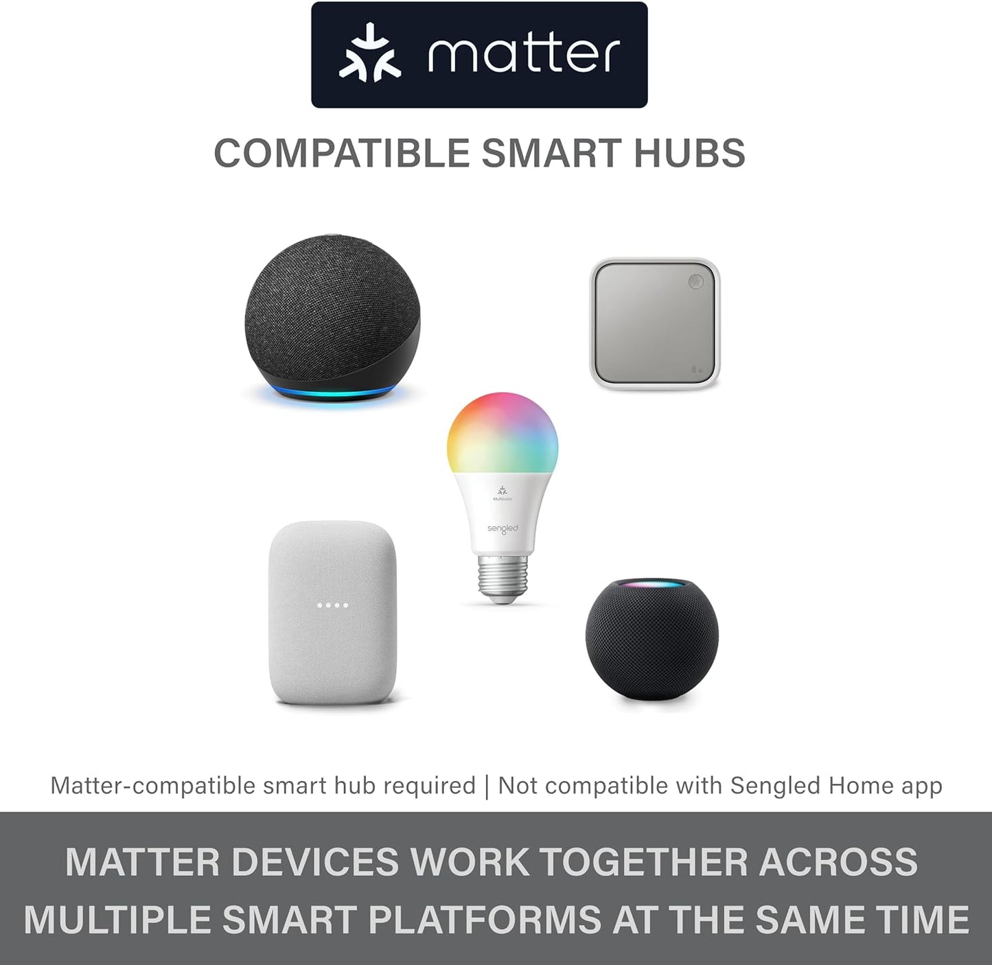 Sengled Foco LED RGB inteligente 800 lumens Wifi Google y Alexa