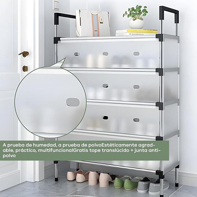 Repiza zapatera armable 6 pisos storage rack 140x63cm