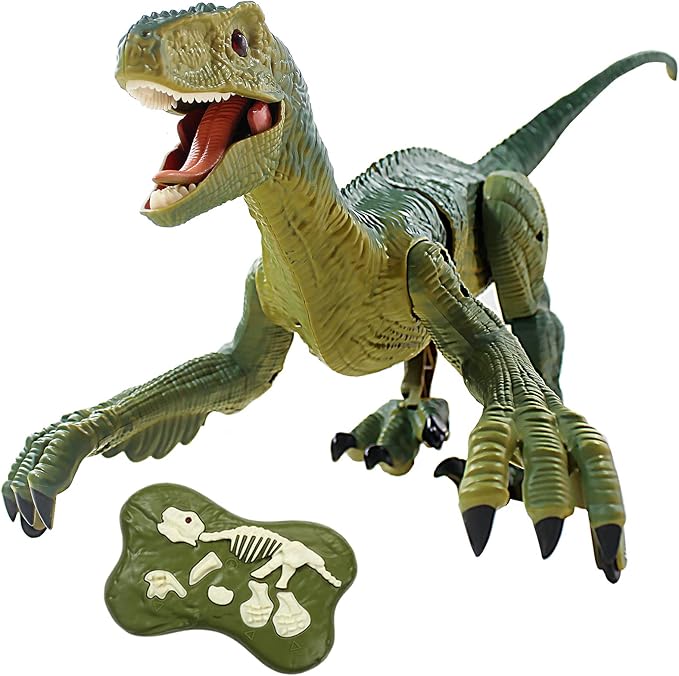 Juguete dinosaurio recargable a control remoto - velociractor