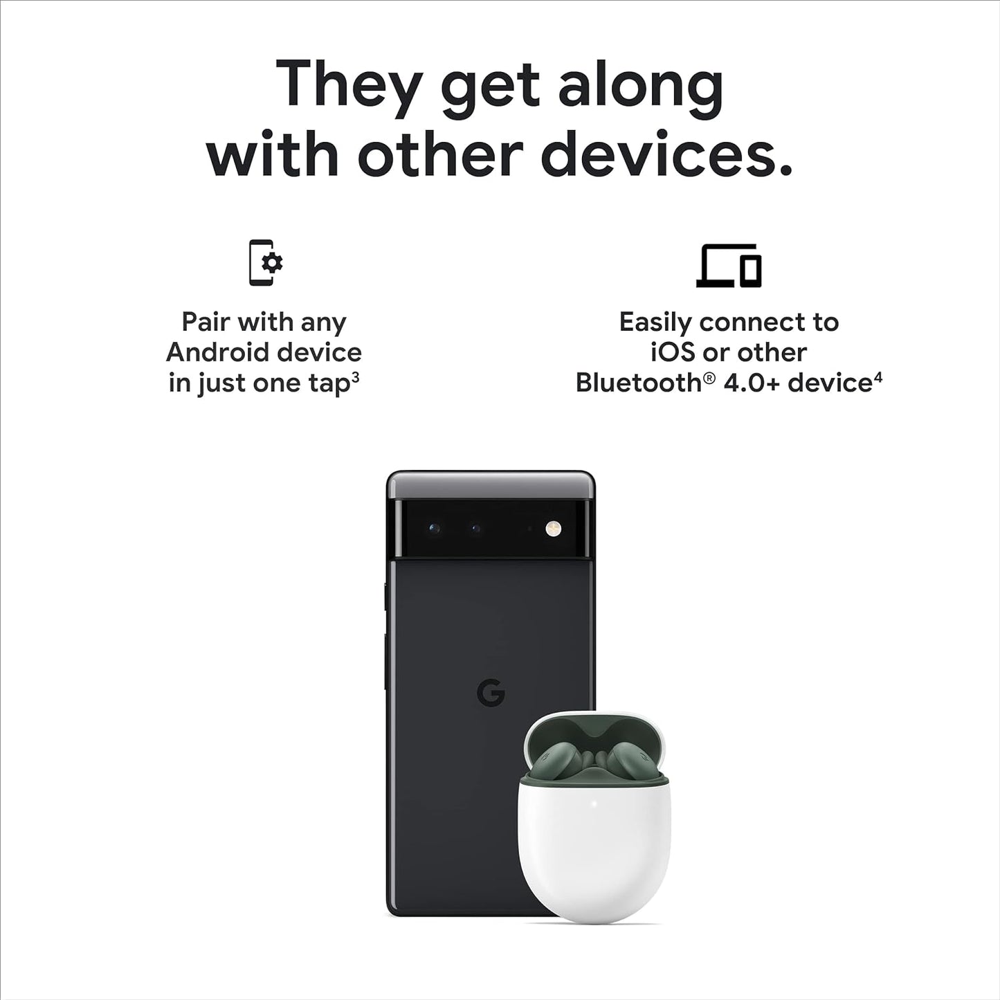 Audífonos Google Pixel Buds A-Series, Resistentes al Agua, Batería 5h