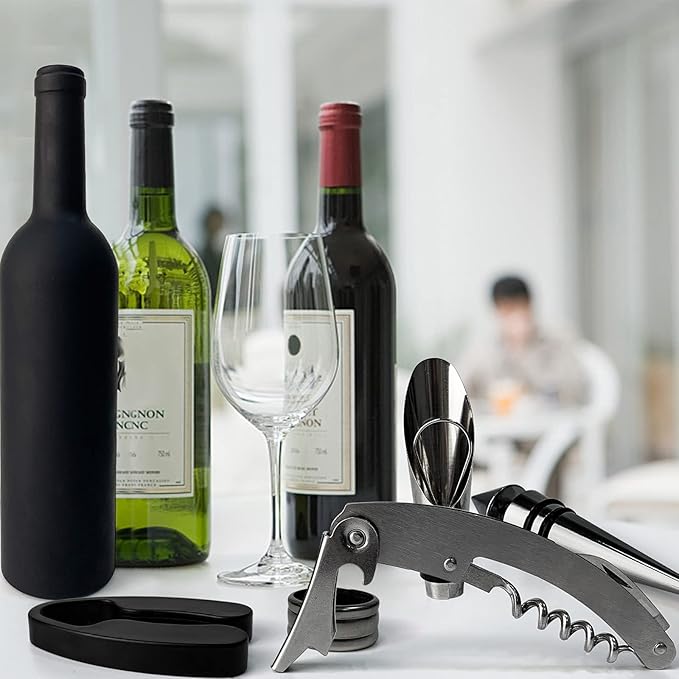 Sacacorchos, set De Accesorios Para Vino En Forma De Botella