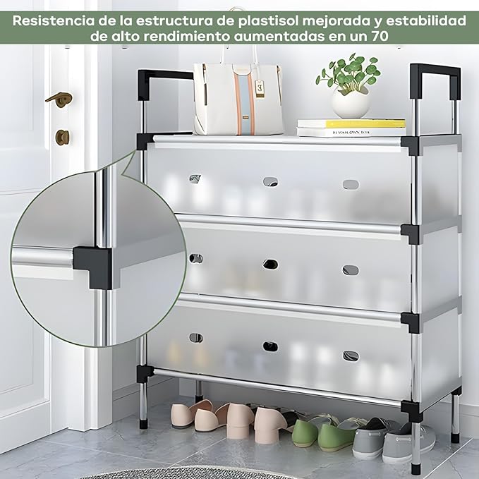 Repiza zapatera armable 6 pisos storage rack 140x63cm
