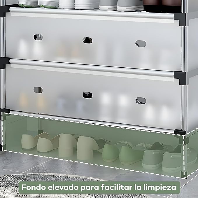 Repiza zapatera armable 6 pisos storage rack 140x63cm