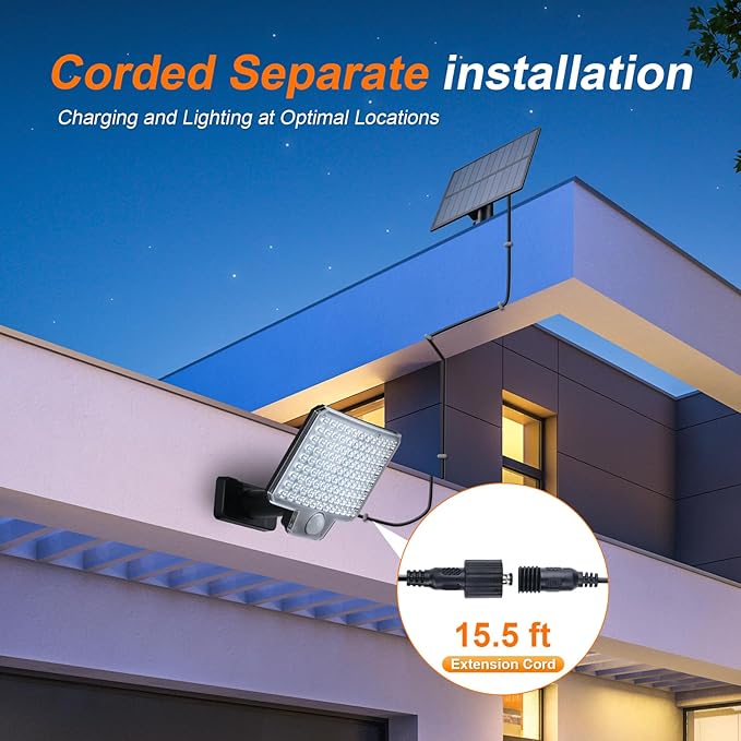 Luces solares led impermeables al aire libre con sensor de movimiento