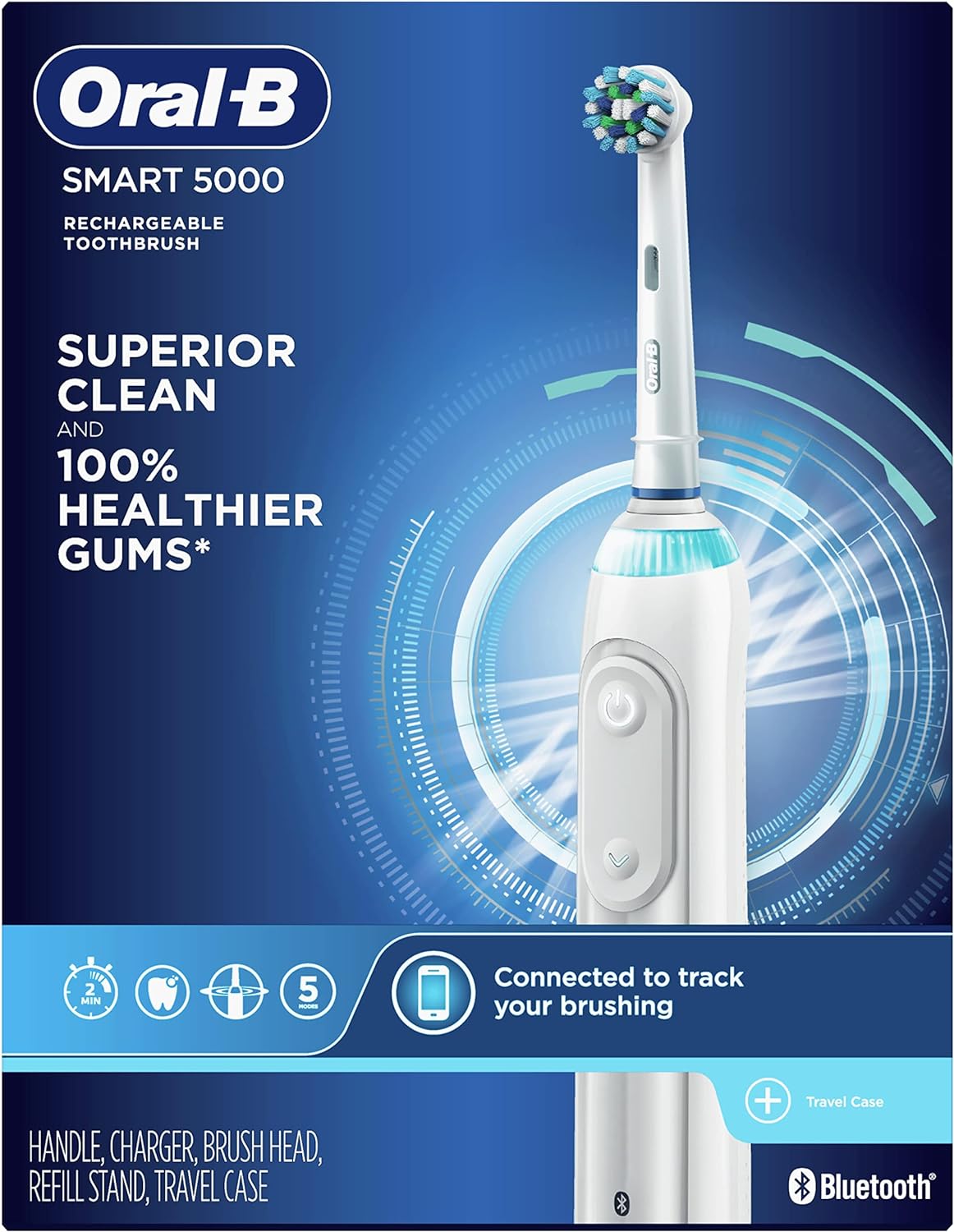 Cepillo Dental Eléctrico Oral B Pro 5000, Conexión Bletooth