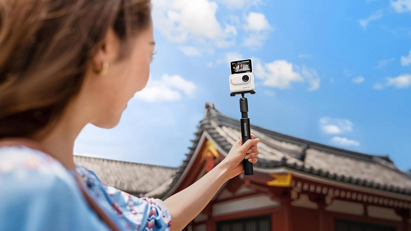 Mini Cámara de acción sumergible Insta 360 GO3 con 64GB kit completo con selfie stick