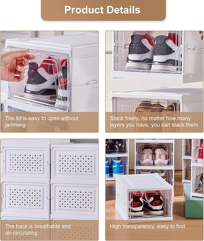 Estante zapatera plegable con tapa 6 pisos 105x26x35CM