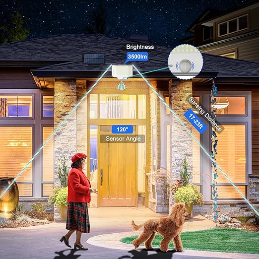 Luces solares led impermeables al aire libre con sensor de movimiento