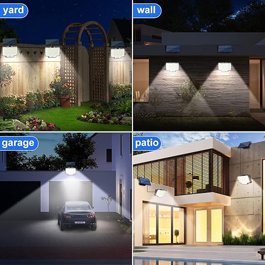Luces solares led impermeables al aire libre con sensor de movimiento