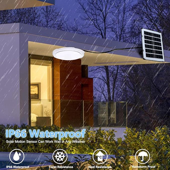 Lampara circular led con panel solar 50W + CONTROL