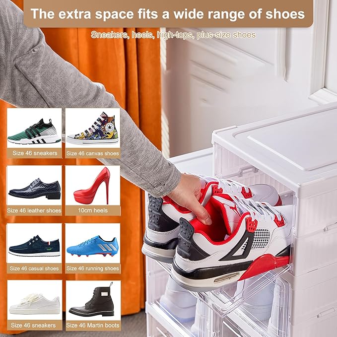 Estante zapatera plegable con tapa 6 pisos 105x26x35CM