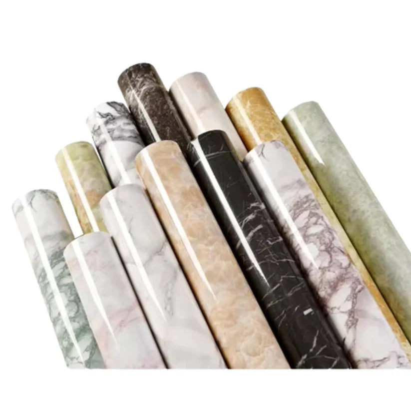 Papel adhesivo estilo marmol para cocina 60x500cm