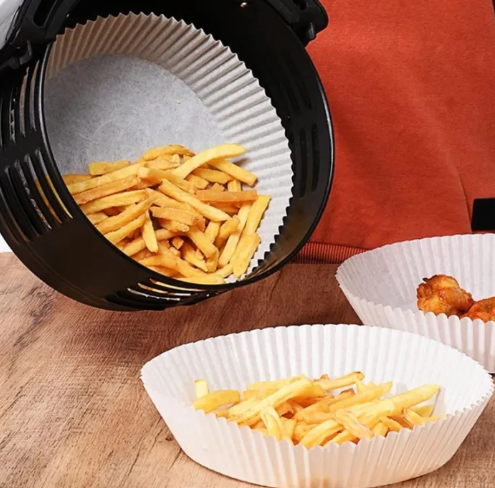 Papel de freidora de aire 50 unds esencial para cocinar de forma saludable y sin desorden