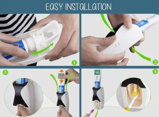 Dispensador de pasta dental y más porta cepillos para un baño ordenado y práctico