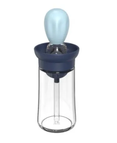 Botella dispensador de aceite con cepillo de silicona cuentagotas 2 en 1