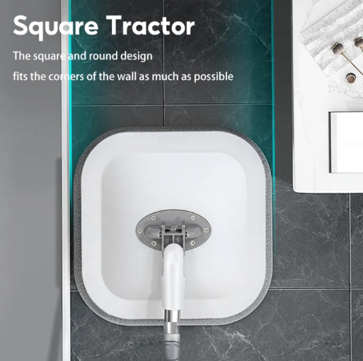 Trapeador plano giratorio con cubo de separación de agua limpia y aguas residuales