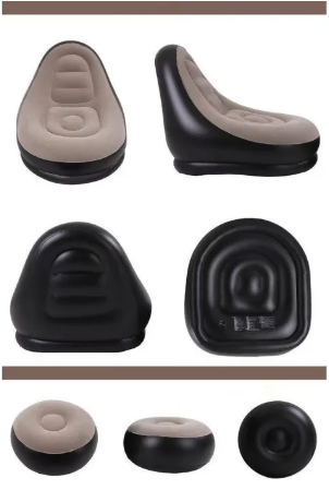 Sillón inflable ergonómico con reposapiés ideal para descansar y relajarse