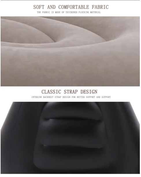 Sillón inflable ergonómico con reposapiés ideal para descansar y relajarse