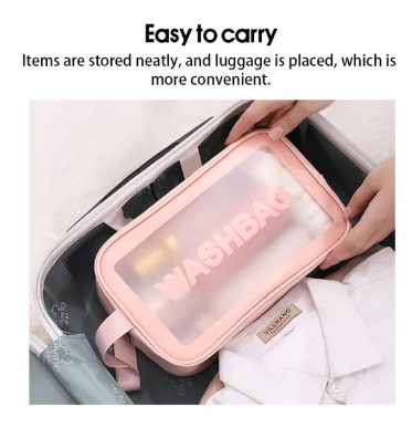 Bolso organizador de viaje portátil impermeable transparente de alta capacidad
