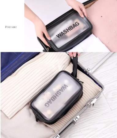 Bolso organizador de viaje portátil impermeable transparente de alta capacidad