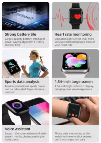 Reloj inteligente smart watch T500 pro big infinite display app hiwatch pro