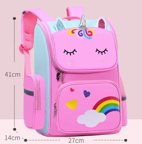 Mochila escolar espaciosa y divertida con diseños para niños y niñas