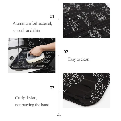 Aluminio protector de cocina antiadherente libres de salpicaduras de grasa 84x32cm