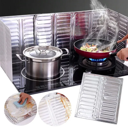 Aluminio protector de cocina antiadherente libres de salpicaduras de grasa 120x50cm