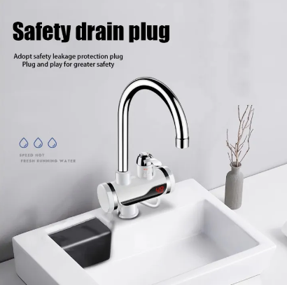 Grifo eléctrico para agua fría y caliente diseño elegante y funcionamiento de calidad