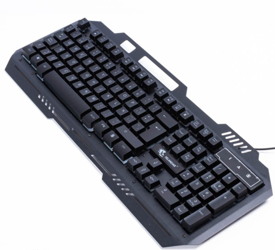 Teclado alámbrico gamer con iluminación RGB yelandar K568