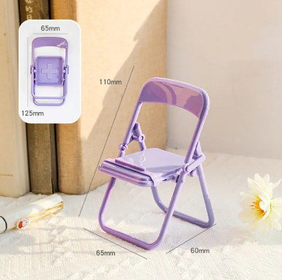 Soporte de celular en forma de silla, holder compacto y versátil